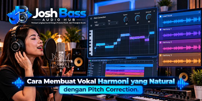 Cara Membuat Vokal Harmoni yang Natural dengan Pitch Correction