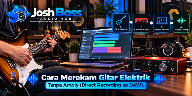 Cara Merekam Gitar Elektrik Tanpa Amply (Direct Recording ke DAW)