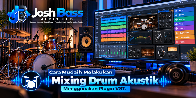 Cara Mudah Melakukan Mixing Drum Akustik Menggunakan Plugin VST