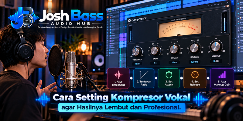 Cara Setting Kompresor Vokal agar Hasilnya Lembut dan Profesional