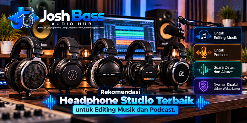 Rekomendasi Headphone Studio Terbaik untuk Editing Musik dan Podcast